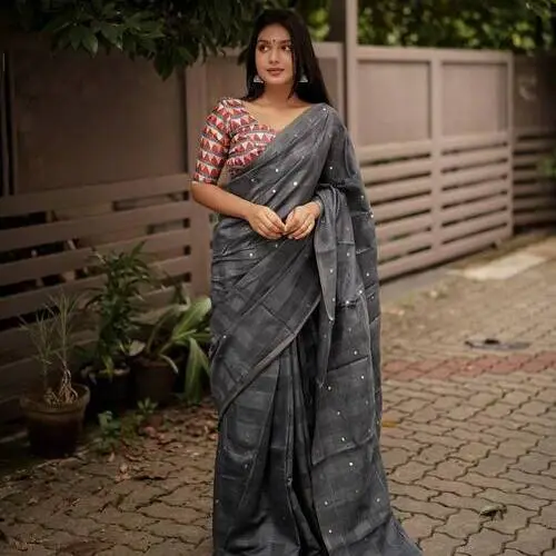 Linen Saree