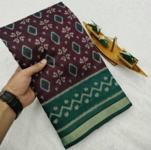 IKKAT COTTON SAREES VES- 022-2