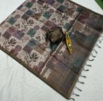 BLACKBERRY RAW SILK SAREES VES- 026-3