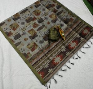 BLACKBERRY RAW SILK SAREES VES- 026-4