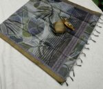 BLACKBERRY RAW SILK SAREES VES- 026-7