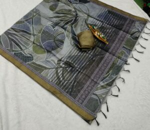 BLACKBERRY RAW SILK SAREES VES- 026-7