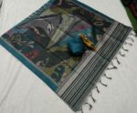 BLACKBERRY RAW SILK SAREES VES- 027-1