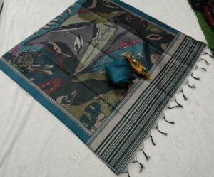 BLACKBERRY RAW SILK SAREES VES- 027-1