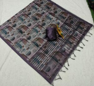 BLACKBERRY RAW SILK SAREES VES- 027-4