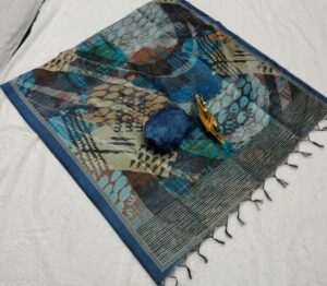 BLACKBERRY RAW SILK SAREES VES- 027-6