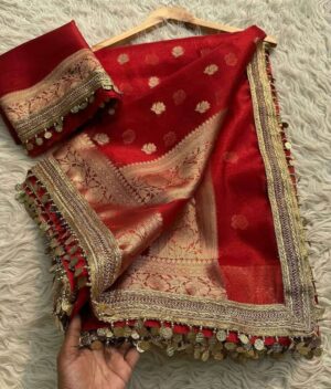 BANARASI TISSUE SILK SAREES VES-028