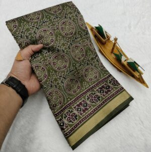 COTTON AJRAKH SAREES VES- 030-02