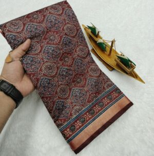 COTTON AJRAKH SAREES VES- 031