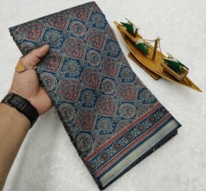 COTTON AJRAKH SAREES VES- 031-3