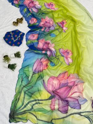 GEORGETTE  HANDWORK SAREES VES-034-06