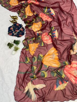 GEORGETTE  HANDWORK SAREES VES-034-05