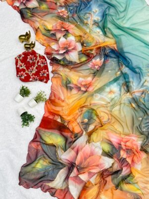 GEORGETTE  HANDWORK SAREES VES-034-04