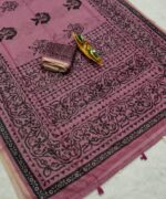 CHANDERI X BATIK SAREE  VES-36-06