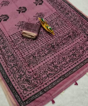 CHANDERI X BATIK SAREE  VES-36-06