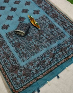 CHANDERI X BATIK SAREE  VES-36