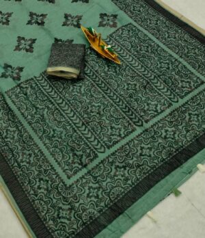 CHANDERI X BATIK SAREE  VES-36-03