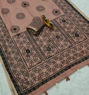 CHANDERI X BATIK SAREE  VES-36-04