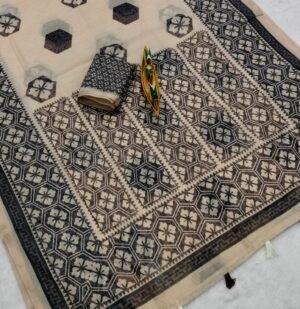 CHANDERI X BATIK SAREE  VES-36-01