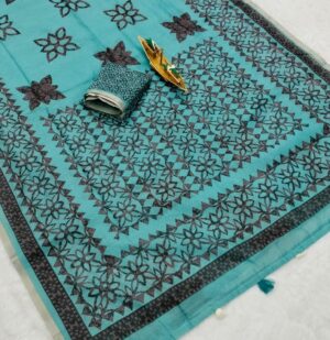 CHANDERI X BATIK SAREE  VES-36-05